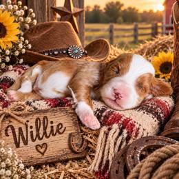 Willy - Red  male Goldendoodle puppy in Ozark, Missouri from Halo Doodles