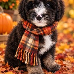 Tan boy - Tri-color male Bernedoodle puppy in Lake, Michigan from 3 King Doodles & Poodles