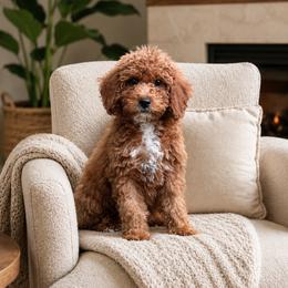 Coby Yellow Collar Boy - Red  male Goldendoodle puppy in Roseburg, Oregon from Dbos Furry Friends