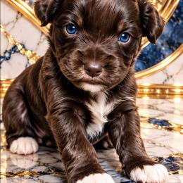 Nacho (blue eyes) - Liver male Miniature Schnauzer puppy in Panama City, Florida from Emerald Coast Schnauzers