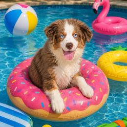 Trace - Red merle male Miniature American Shepherd puppy in Covington County, Alabama from Sweetbay Aussies/ Miniature American Shepherds