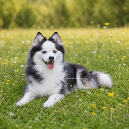 Kita - Black and white female Pomsky puppy in Loxahatchee, Florida from Cardinal Point Pomskies