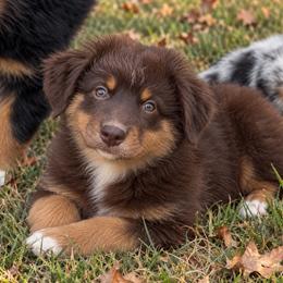 Zion - Red tri male Miniature Australian Shepherd puppy in Macomb, Missouri from Show Me MO Aussies