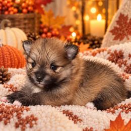 Twixy - Wolf sable female Pomeranian puppy in Edinburg, Texas from Divine Valley Poms