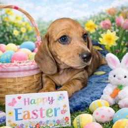 AKC Scarlet - Dapple female Dachshund puppy in Knoxville, Tennessee from Thea's Puppies