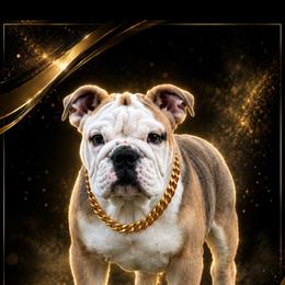 Winston - Fawn and white male Bulldog puppy in Seattle, Washington from mama Myra bulldogs