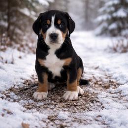 Purple - Charli - Black, white and red female Greater Swiss Mountain Dog puppy in Everett, Pennsylvania from Sweet Stream Swissies
