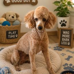 Benny - Red  male Poodle puppy in Stockton, Utah from Mustanghills Doodles and Poodles