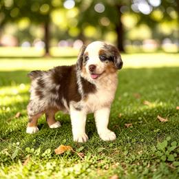 Marley Philippe - Red merle male Australian Shepherd puppy in Statesville, North Carolina from Charming Australian Shepherds
