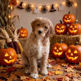 Pickle - AKC - Apricot male Poodle puppy in Haines City, Florida from Noelle Poodles