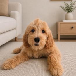 Trefoil - Apricot male Goldendoodle puppy in North Royalton, Ohio from Johnson's Doodles