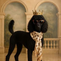 Prince Edward 'Fire Red King' - Black male Poodle puppy in Woodbridge, Virginia from Rosa Red Standard Poodles