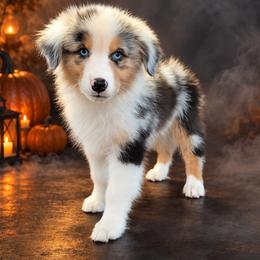 Amoura - Blue merle female Australian Shepherd puppy in Fultonville, New York from Sandy Aussies, Mini Dachshunds & Pomeranians