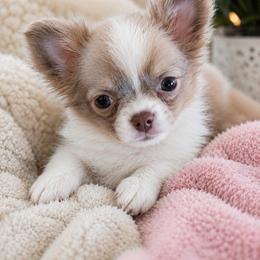 Blossom - Fawn and white female Chihuahua puppy in Yelm, Washington from Amy's Chihuahuas
