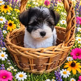 Rigatoni - Parti male Miniature Schnauzer puppy in Allison, Iowa from Firefly Stables