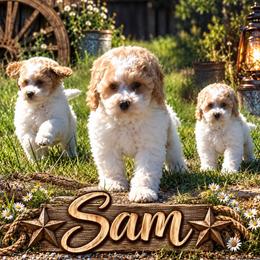 Sam - Red and white male Cockapoo puppy in Holton, Indiana from MoonShine Babies / OZ