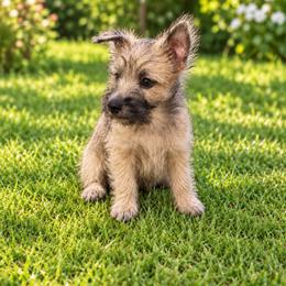 Wheaten Brindle - Wheaten brindle male Cairn Terrier puppy in Centerville, Texas from Cedar Forrest Terriers LLC (Cairns & Australian Terriers)