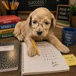 Einstein - Sable male Goldendoodle puppy in Social Circle, Georgia from Poppiedoodle Farms
