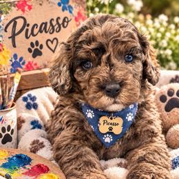 Picasso - Merle male Cavapoo puppy in Cooper City, Florida from Jenny La Bone