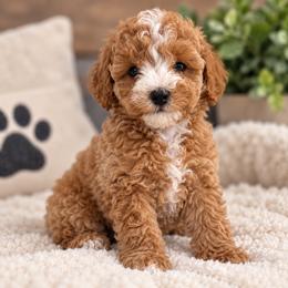 Cinnabon - Red  male Poodle puppy in Surprise, Arizona from Gentle Paw Poodles and Doodles