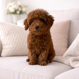 Ariel - Red  female Poodle puppy in Weston, Florida from Miami Toy Poodles