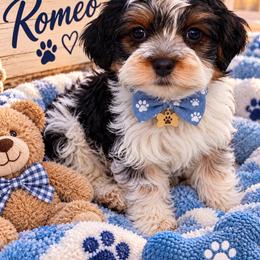 Romeo - Tri-color male Yorkipoo puppy in Cooper City, Florida from Jenny La Bone