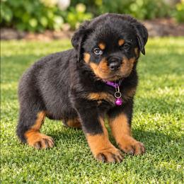 Purple girl - Black and mahogany female Rottweiler puppy in Lake City, Florida from Haus Der Wut Kennels