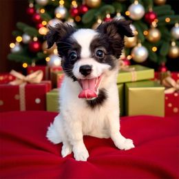 Ursula - White black and tan female Papillon puppy in Joshua, Texas from Summertime Kennels