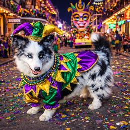 Boy 1 - Blue merle and white male Cardigan Welsh Corgi puppy in Natchitoches. La, Louisiana from Bleu Bayou Corgis