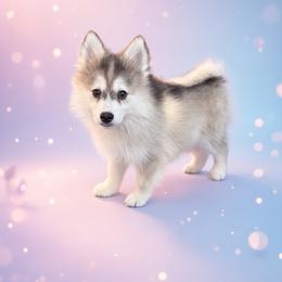 Stetson - Silver and white male Pomsky puppy in La Verne, California from Red Cedar Pomskies