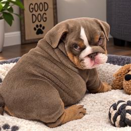 Tina - Lilac tri-color female Bulldog puppy in Bell Gardens, California from G bulldogs