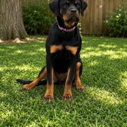 Lila - Black and mahogany female Rottweiler puppy in Lindale, Texas from Von MK Rottweilers