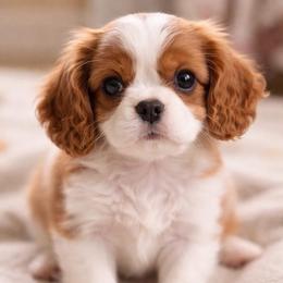 Rocket man - Blenheim male Cavalier King Charles Spaniel puppy in Saint Augustine, Florida from STARGAZER CAVALIERS