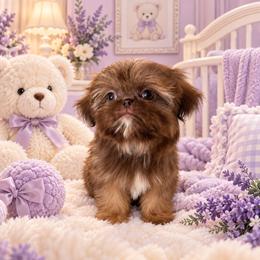 Imperial Mimi - Liver female Shih Tzu puppy in Shawnee, Oklahoma from Black Velvet Shih Tzu