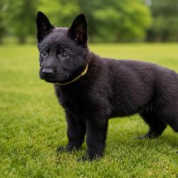 Lime Blue Collar - Black female German Shepherd puppy in Casscoe, Arkansas from Crown H Shepherds