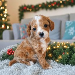 Oak - Apricot male Cavapoo puppy in Salt Lake City, Utah from SunnySide Mini Doodles