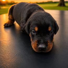 Purple girl - Black and rust female Doberman Pinscher puppy in Peru, Indiana from De luxe dobermans