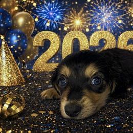 Jolly - Black and cream male Dachshund puppy in Poteau, Oklahoma from Sisters Dazzling Dachshunds