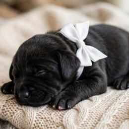 Runa - Black female Labrador Retriever puppy in Peru, Indiana from Harvest Moon Farms - Indiana English Cream Golden Retrievers