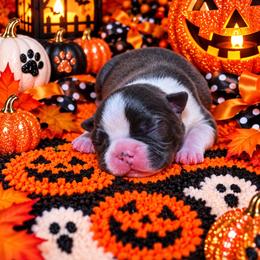 Blue Lady - Blue female Boston Terrier puppy in San Antonio, Texas from JT Bostons