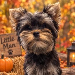 Meeko - Black and tan male Yorkshire Terrier puppy in Lebanon, Kentucky from Mosaic Merle Doodles