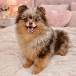 AKC Channel- possibly pregnant - Chocolate merle female Pomeranian puppy in Santa Rosa, California from Cute California Poms