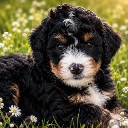 Princess - Tri-color female Bernedoodle puppy in Saint Francis, Kansas from Land of Oz Doodles