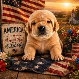 America - Yellow female Labrador Retriever puppy in Cheney, Washington from Loudon's Labradors