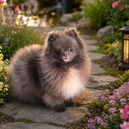 Lucus - Blue male Pomeranian puppy in Hand Place, Idaho from Idahoan Poms