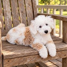 Sawyer - Apricot male Aussiedoodle puppy in Byron, Georgia from Southern Olive Doodles 🫒
