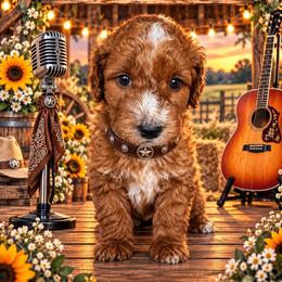 Hank - Red  male Goldendoodle puppy in Ozark, Missouri from Halo Doodles