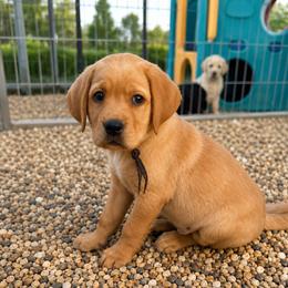 Obi (Black Collar) - Yellow male Dilute Retriever puppy in Baldwin City, Kansas from Hedge Lane Labradors
