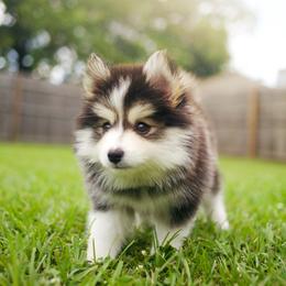 Taro - Black and white male Pomsky puppy in Trenton, Texas from Blissful Paws Pomskies