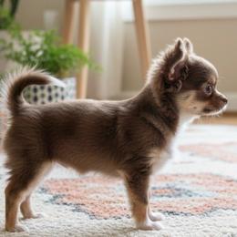 Taz - Chocolate and white male Chihuahua puppy in Harlan, Iowa from Home Grown Chihuahuas From Iowa